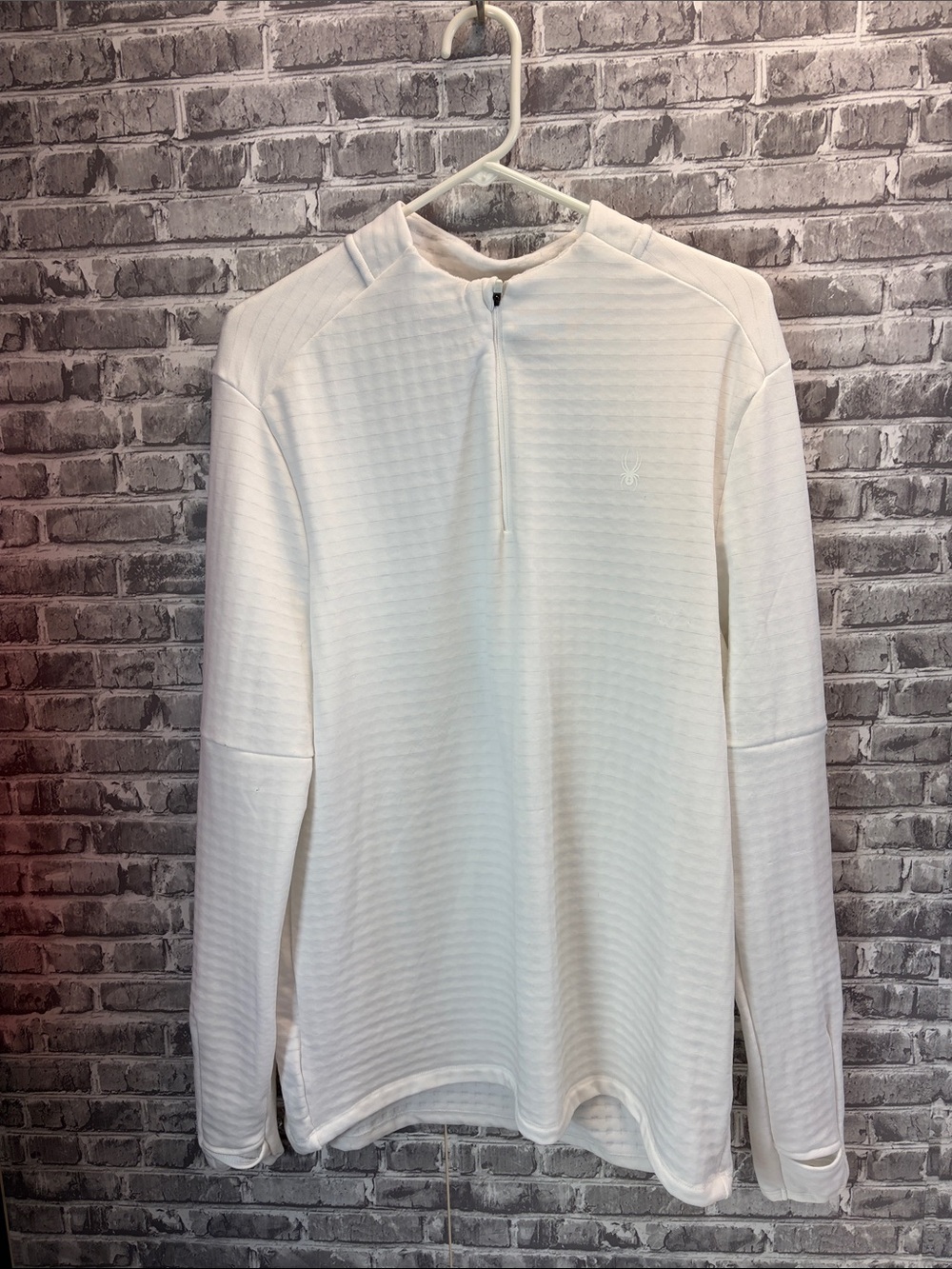 Spyder Men's White Zip-Front Performance Sweater